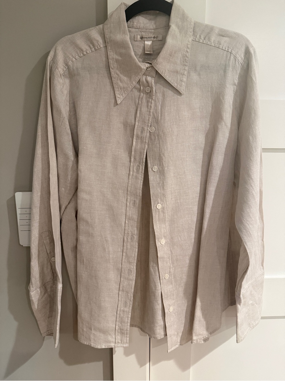 Banana Republic Men's 100% Linen Button-Down Shirt - Large